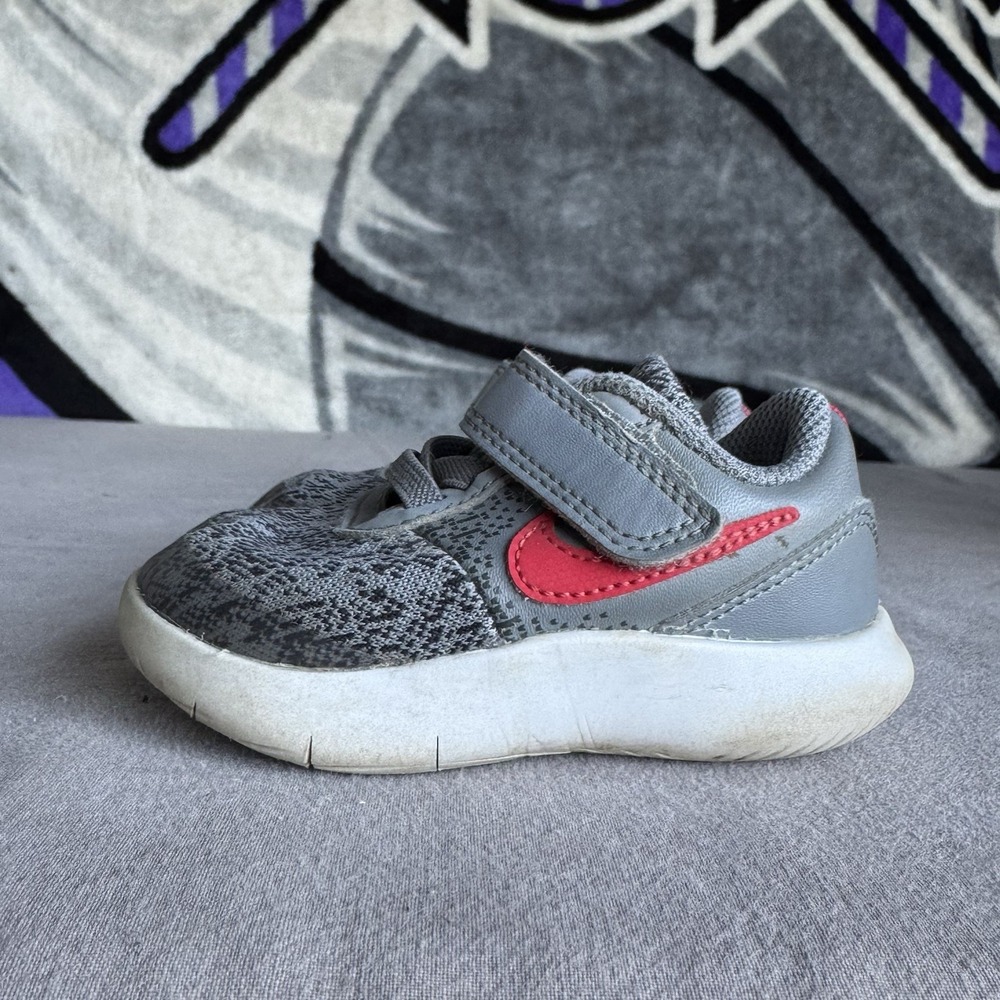 Size‎ 4c - Nike FLEX CONTACT (TDV) Toddlers Grey/Red 917935-003 Shoes